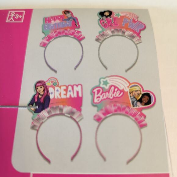 Barbie Party Supply Decorations Banner Balloons Cups Napkins Headbands Huge Lot - Picture 6 of 16